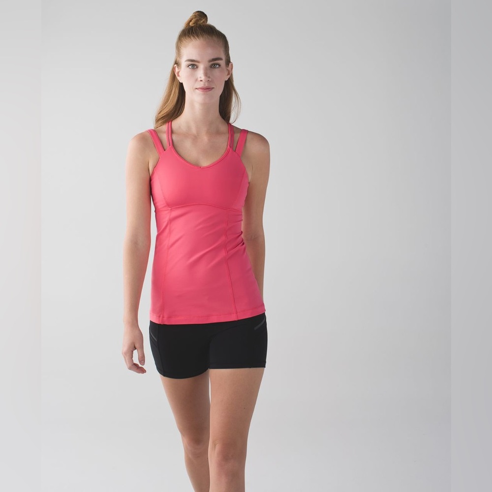 2/$30 Lululemon Happy Strappy Tank Pink Lemonade Size 8